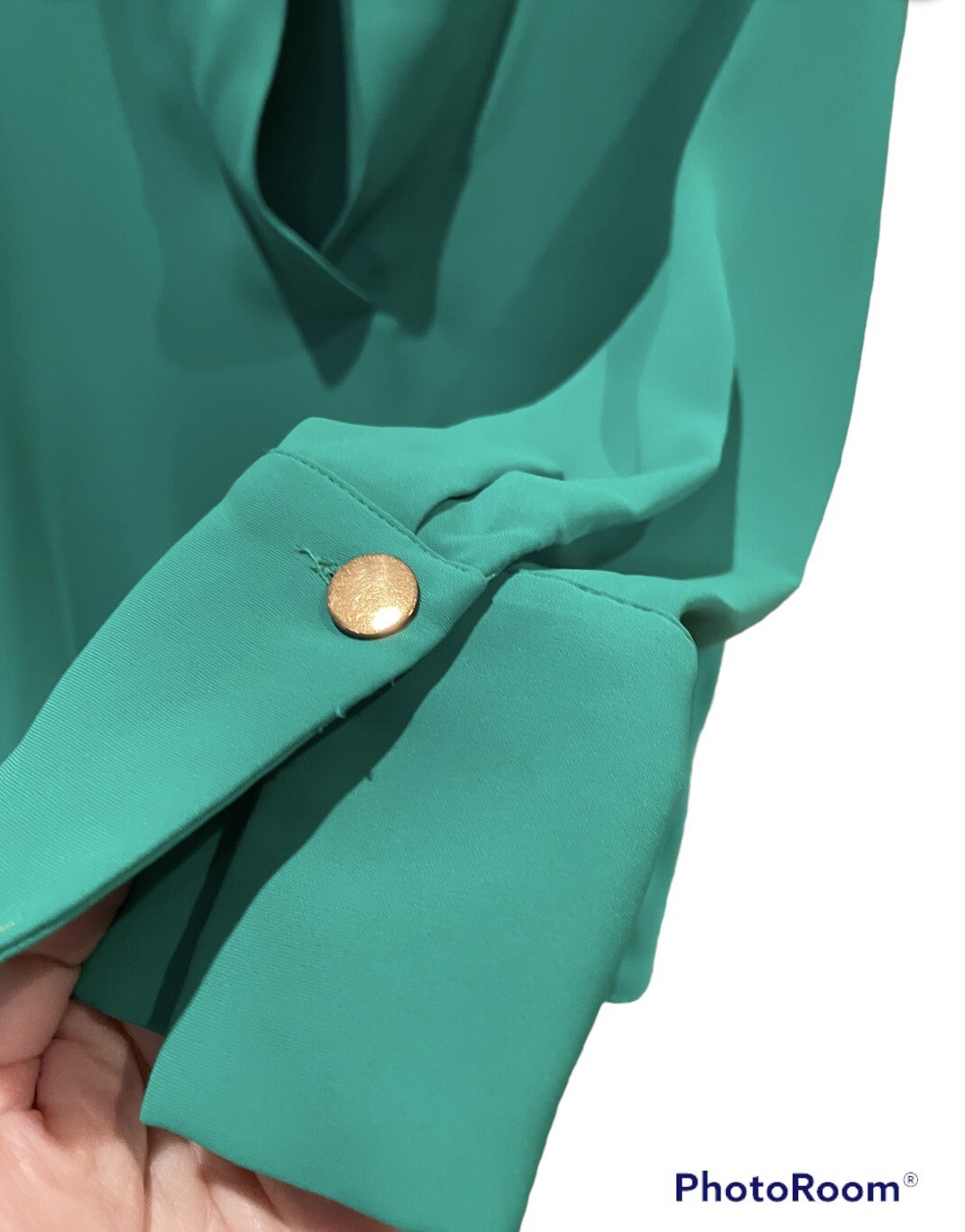 Zara Basic Womens Blouse Small Pullover Green Top… - image 7