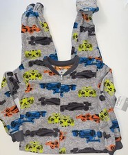 NWT Boys 6 Carters BLANKET FOOTED SLEEPER Race Cars Flame Resist ZIP SLEEPER