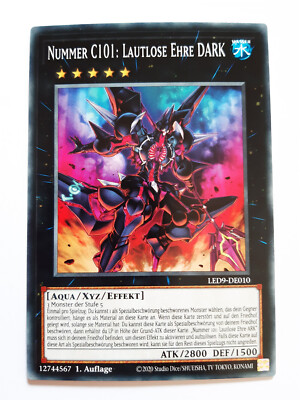Yu-Gi-Oh! Nummer C101: Lautlose Ehre DARK 1. Auflage Common LED9-DE010