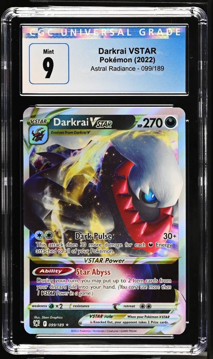 CGC Graded 9 Darkrai VSTAR 099/189 Astral Radiance Pokemon Card | eBay