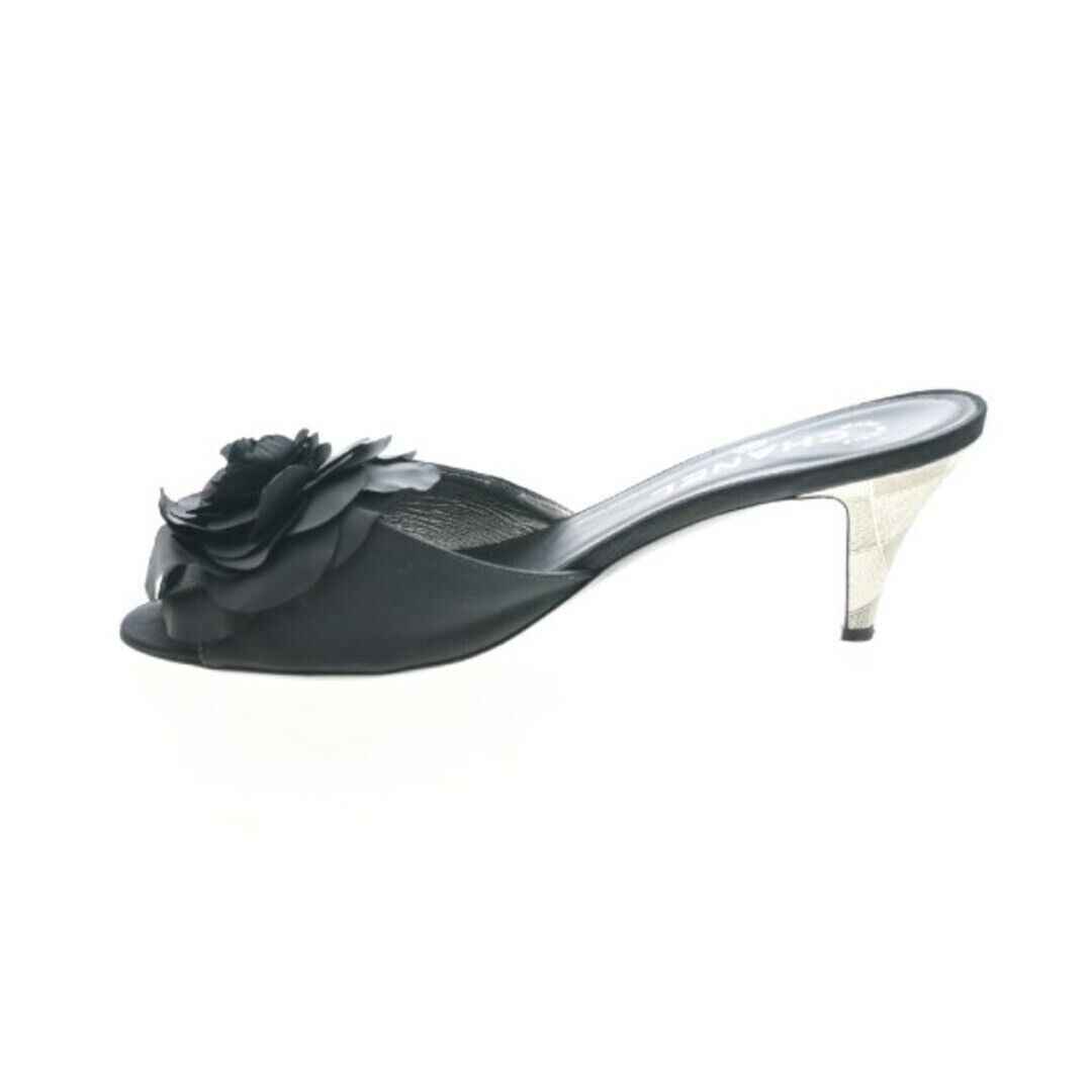 CHANEL Black Sandals Spring Summer beautiful item Size37.5 CHANEL Black Sandals Spring Summer beautiful item Size37.5