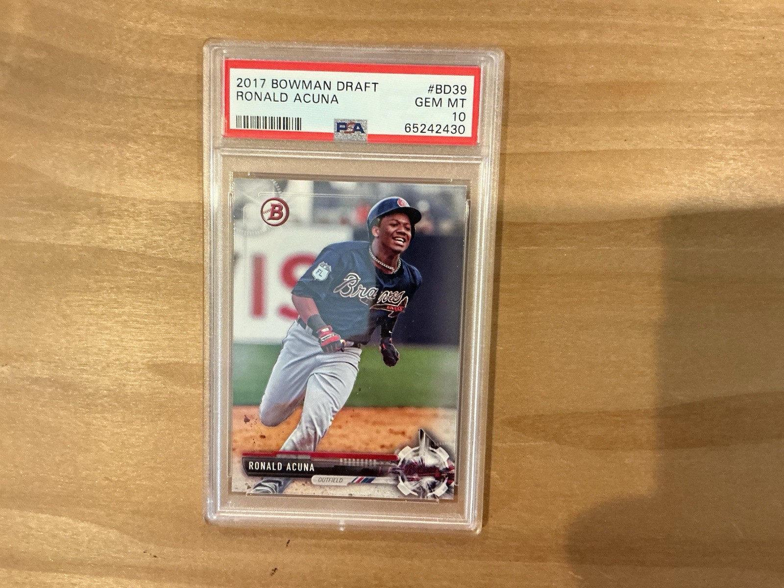 2017 Bowman Draft - Ronald Acuña Jr. #BD-39 (RC) PSA 10 GEM MINT
