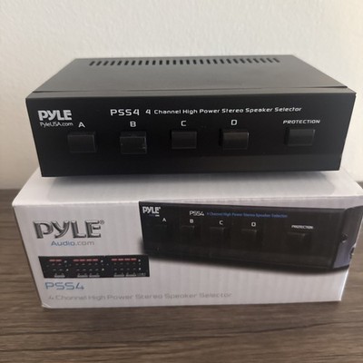 PYLE PSS4 High Power Stereo Speaker Selector - Room Splitter For Receiver Sound