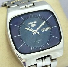 Vintage Seiko 5 Automatic Watch for Men Blue Dial Working Perfectly