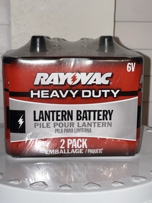 Rayovac Heavy Duty 2-Pack 6V Lantern Battery nib NEW SEALED flashlight batteries