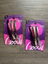 2020 GOODY STAY TIGHT BARRETTES 4-CT NON-SLIP GRIP, 2 Sets