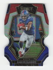 Saquon Barkley 2022 Panini Select Red and Blue Prizm Die Cut #173