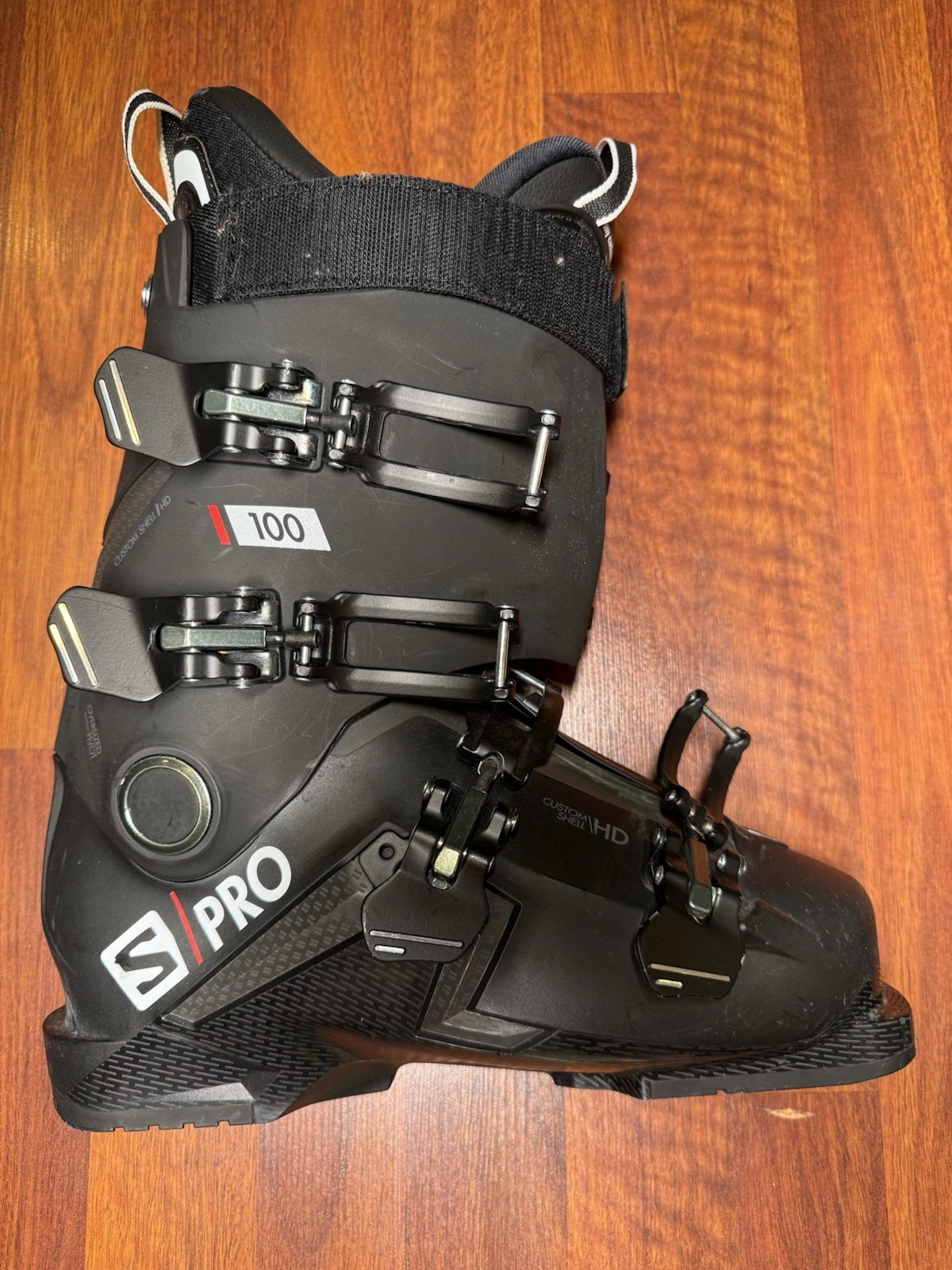 Scarponi da sci Salomon S Pro 120 HV 26 27 5 D Pro Liner 3D Custom Shell HD tutti neri