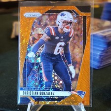 2024 Panini Prizm Disco Prizm Christian Gonzalez #198 New England Patriots NFL