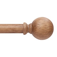 Wood Curtain Rods for Windows 48 to 84 Inch, 1 Inch Boho Decorative Vintage Drap