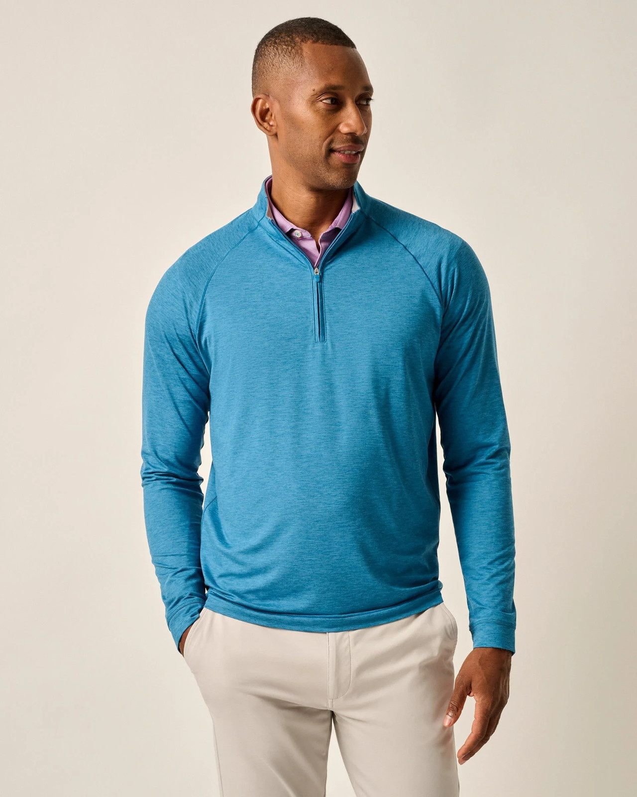 Johnnie-O Freeborne Performance 14 Zip Pullover Barrels Blue Size XXL 12890₽