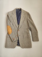 Vintage 70s Cricketeer Kennedy Blazer 40R Brown Grey Tweed 100% Wool Made In USA