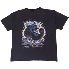 Vintage Mens 2000 WWF The Rock Brahma Bull Toliver Racing TShirt