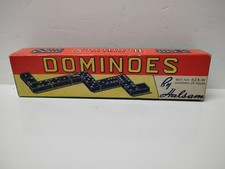 Halsam Double Six Dominoes Set No. 623-W, 28 Pieces, Original Box