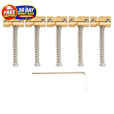 17mm Solid Brass Bass Bridge Saddles for 5-String Precision Bass Guitars