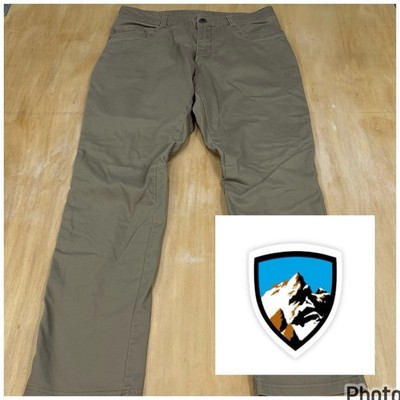 KÜHL Revolt Pants Mens 35x34 Modern Fit Tapered Leg Jean Cloth Stretch Khaki
