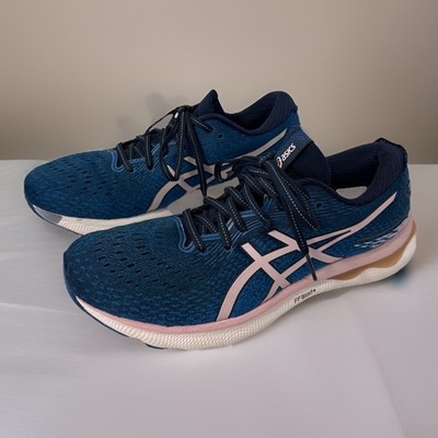ASICS Womens Gel-Nimbus 24 French Blue/Barely Rose Running Shoes Sz 11 1012B201