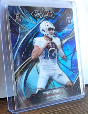2023 Wild Card American Metallix #WMB-DM  /10 - Drake Maye - RC - N.E. Patriots