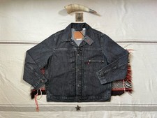 Levi's Type 1 Trucker Jacket L New Tags BNWT Black Cinch Buckle Back Relaxed 52"