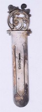 Antique Bookmark Birmingham England Sterling 1915 J.B. & Co.