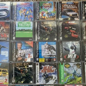 x84 PS1 Video Game Lot! Untested - Some Complete - Metal Gear Army Men NBA Qbert
