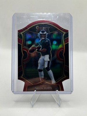 Jalen Hurts #50 Maroon Prizm Die-Cut (RC) - 2020 Panini Select - Concourse