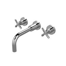Nuie Aztec Chrome 3 Tap Hole Wall Mounted Basin Mixer