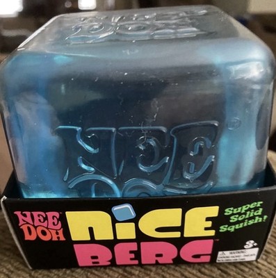 NeeDoh Nice Berg Blue XL Giant Nee Doh Niceberg Solid Squish Cube