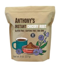 anthony's Instant Chicory Root 8 oz Gluten Free Caffeine Free Non GMO Coffee