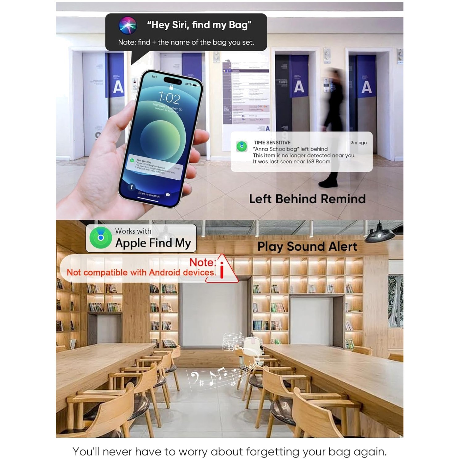Apple-Compatible Luggage Tags for Lost Baggage Prevention