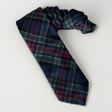 Pendleton Wool Tie Tartan Plaid Blue Red Green Made in USA W3.25 L55.5