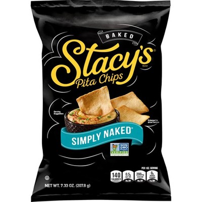 Stacy's Simply Naked Pita Chips 7.33oz Non-GMO Seasoned Sea Salt Snacks