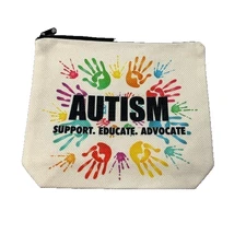 NEW Zipper Pouch Bag makeup first aid etc autism 