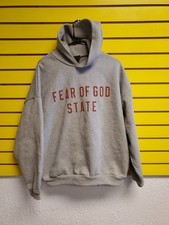 Fear Of God Essentials 'Authentic' Dark Heather State Fleece Hoodie Size Small