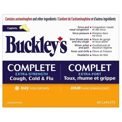 Buckley's - Complete Extra Strength - Cough, Cold & Flu - Day (40 Caplets)
