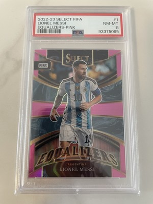 Panini Select FIFA 2022-23 Lionel Messi Equalizers Pink Prizm #1 /25 PSA 8