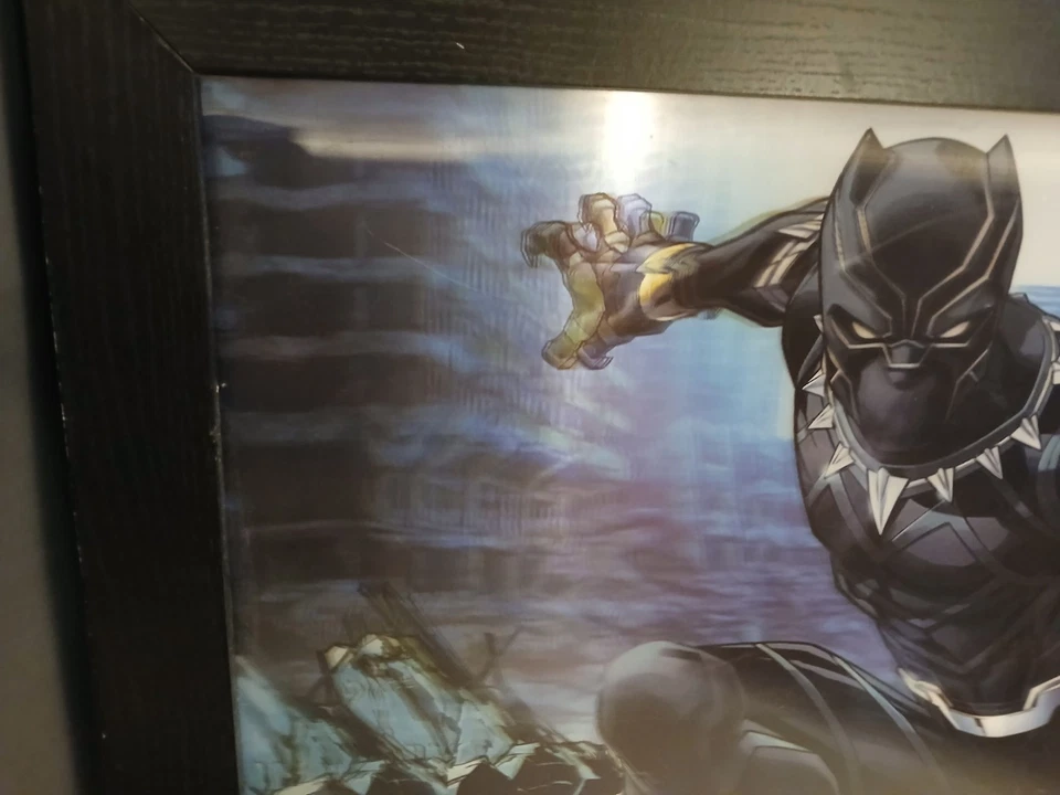 Gran Universo Cinematográfico Marvel (MCU) - Arte de Pared Pantera Negra con Marco 23" x 31" Foto 2 de 4