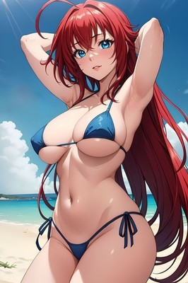 High School DxD Rias Gremory full artwork waifu anime print #161