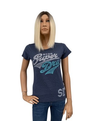 Superdry t-Shirt blau weiß türkis meliert Größe m