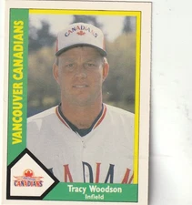 FREE SHIPPING-MINT-1990 CMC Tracy Woodson Vancouver Canadians #652