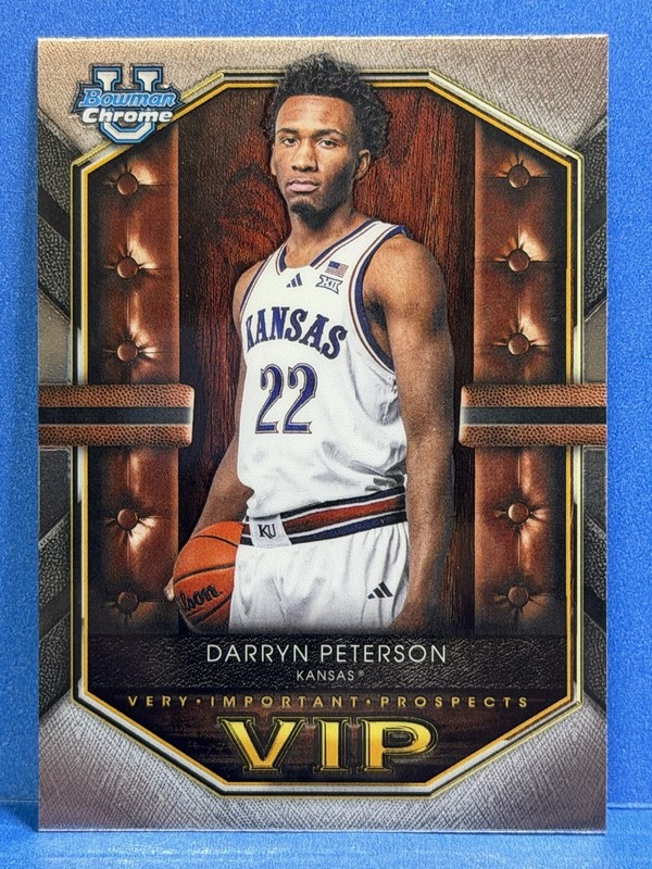 2025-26 Bowman Basketball #VIP-2 Darryn Peterson VIP Kansas Jayhawks