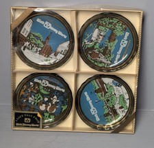 vintage Walt Disney World glass coaster set M...