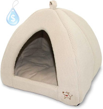 Cat Bed for Indoor Cat, Domed Tent House with Removable Pillow, Covered Cat Cave