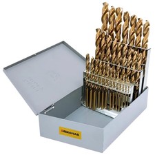 Cobalt Drill Bit Set - 29Pcs M35 High Speed Steel Twist Drill Bits for Harden...