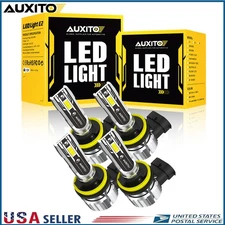 AUXITO 4*H11 LED Headlight Kit High Low Beam 500% Super Bright 6500K 120000LM