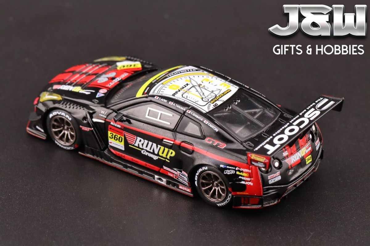 MINI GT Nissan GT-R NISMO GT3 #360 RUNUP RIVAUX GT-R TOMEI SPORTS