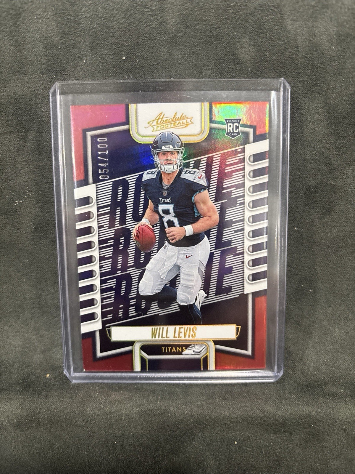 Will Levis 2023 Panini Absolute #114 Red Foil Rookie RC /100 Titans