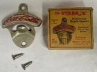 UNUSED Vtg Brown Mfg  Star X Coke Coca Cola Metal Bottle Soda Pop Opener  (A7)