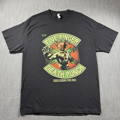 Five Finger Death Punch Shirt Mens XL Black 2019 North America Tour Band Tee