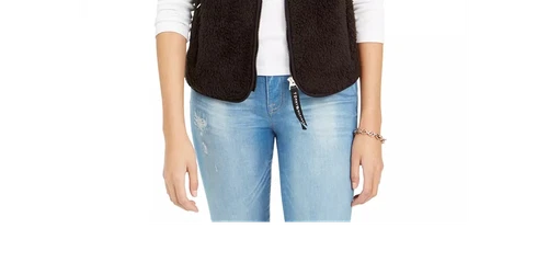 Tommy Hilfiger Women's Sherpa Vest Black Size Small - Picture 3 of 3